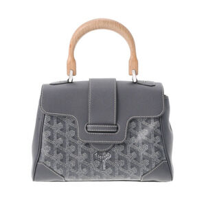 GOYARD Saigon Gray Leather Shoulder Bag